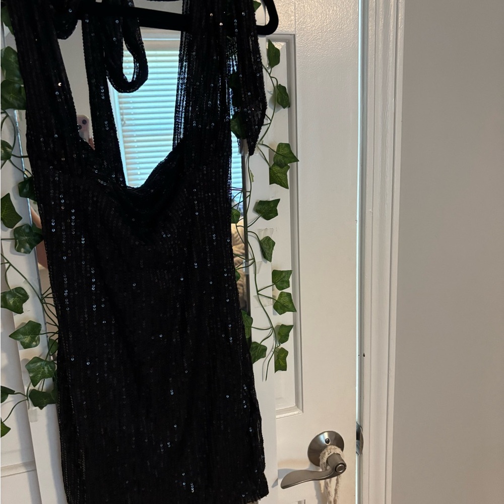 Lucy in the Sky Black Sequin Dress